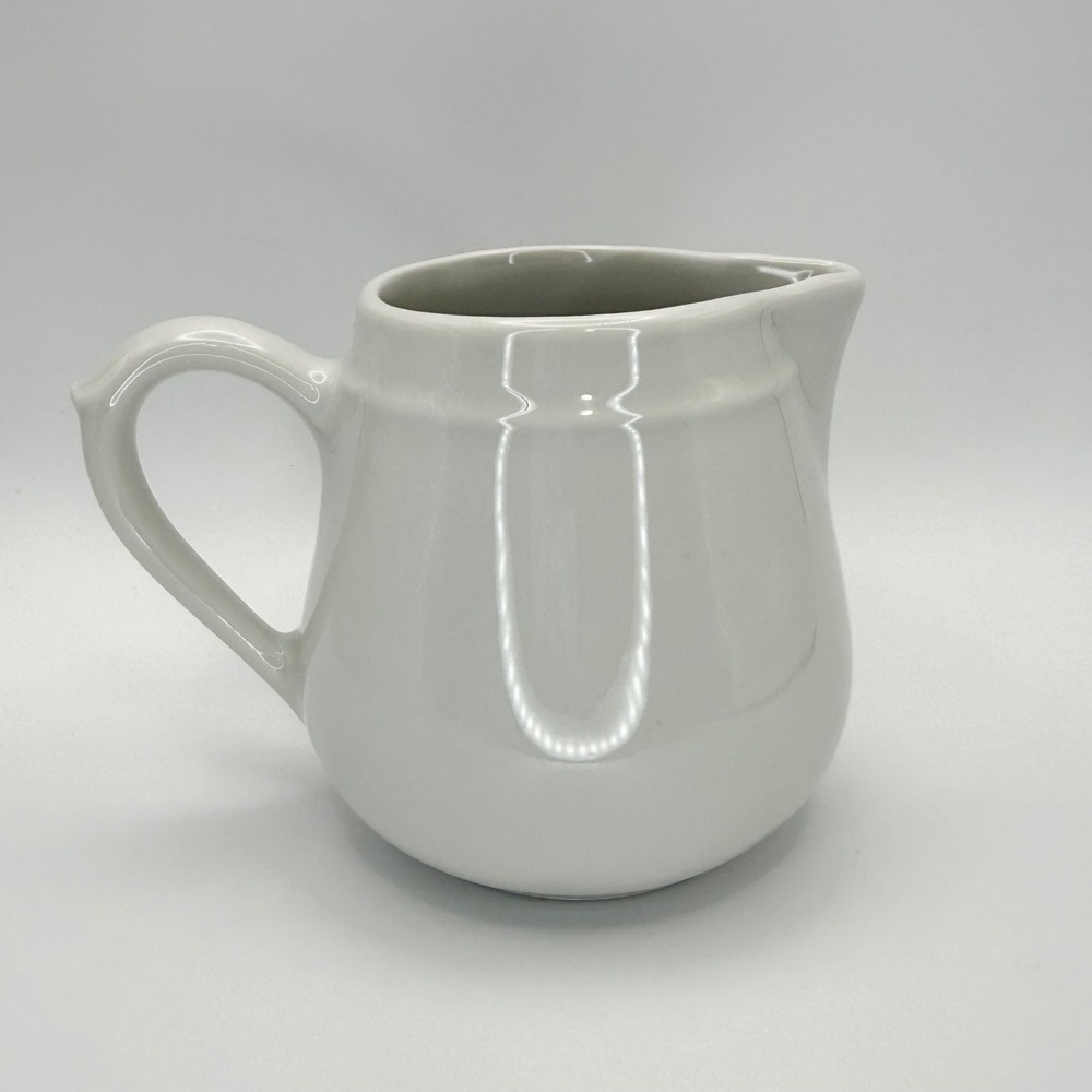 Pillivuyt France Culinaire White Porcelain Creamer Pitcher French Country 8oz